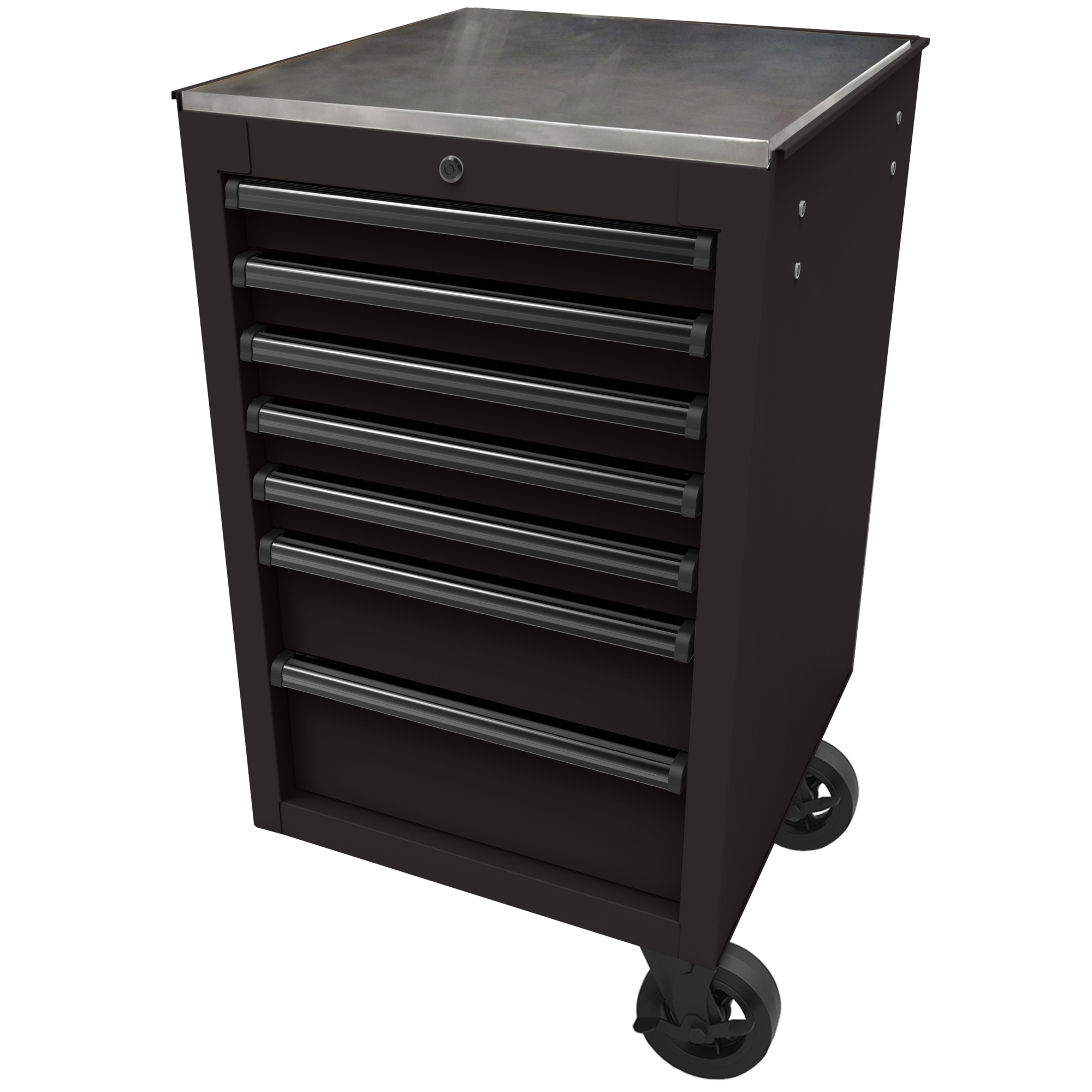 Homak RS Pro, 22in. RS PRO 7 DRAWER SIDE CABINET BLACK, Width 22 in, Height 35.13 in, Color Black, Model# BK08022070